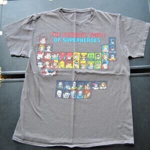 DC Comics The Periodic Table of Superhero's Shirt Medium